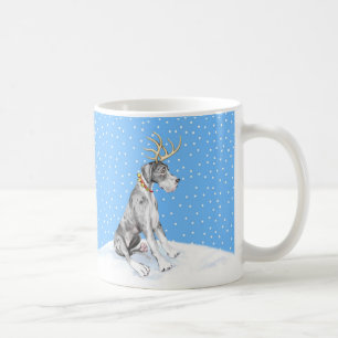 Great Dane Reindeer Christmas Merle UC Kaffeetasse