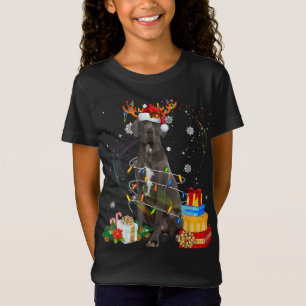 Great Dane Rentier Weihnachtslicht Funny Dog Xma T-Shirt