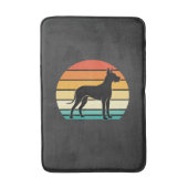Great Dane Retro Sunset Dog Silhouette Badematte (Vorderseite Vertikal)
