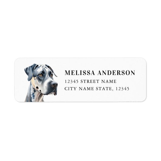 Great Dane Return Address Label (Vorne)
