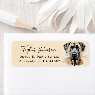 Great Dane Return Address Label