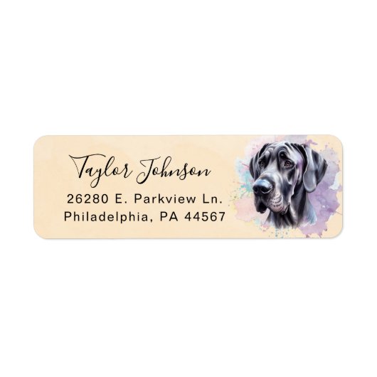 Great Dane Return Address Label (Vorne)