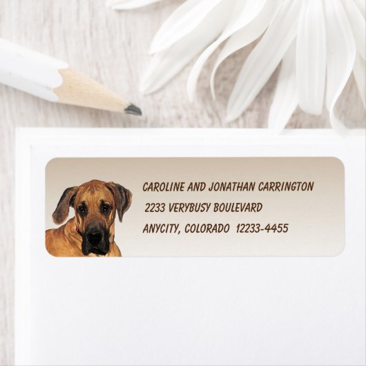 Great Dane Return Address Label (Insitu)