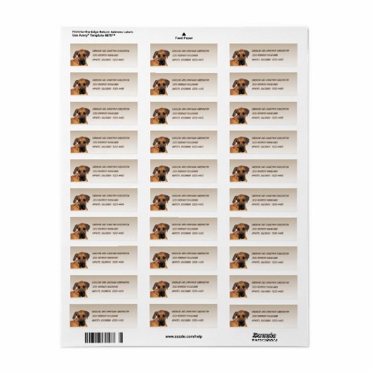 Great Dane Return Address Label (Vorne)