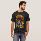 Great Dane Riding Leopard Truck Pumpkin Thanksgivi T-Shirt (Vorne ganz)