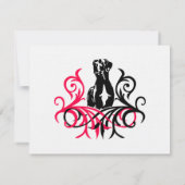 Great Dane rosa Probe Einladung (Rückseite)