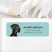 Great Dane Rücksendeadressen-Aufkleber (Insitu)