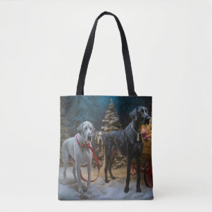Great Dane Schneeschlitten Weihnachtsdekoration  Tasche