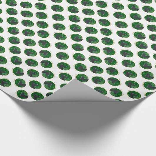 Great Dane (schwarz) Peace Geschenkpapier (Ecke)