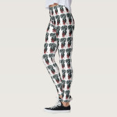 Great Dane (Schwarz) Weihnachten Leggings (Links)