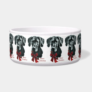 Great Dane (Schwarz) Weihnachten Napf