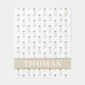 Great Dane (Schwarz-weiß Harlequin) Fleecedecke (Vorderseite)