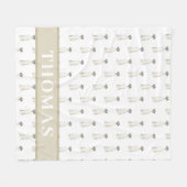 Great Dane (Schwarz-weiß Harlequin) Fleecedecke (Vorderseite (Horizontal))