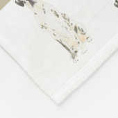 Great Dane (Schwarz-weiß Harlequin) Fleecedecke (Ecke)