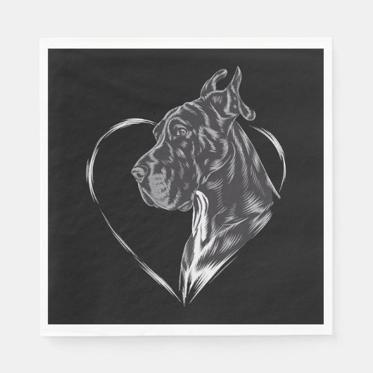 Great Dane Serviette (Vorderseite)