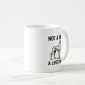 Great Dane Shirt – “Not a Dog. A Lifestyle.” Funny Kaffeetasse (VorderseiteRechts)