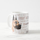 Great Dane Show Colors Fawn Kaffeetasse (Vorderseite Links)