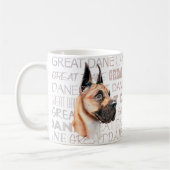 Great Dane Show Colors Fawn Kaffeetasse (Links)