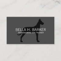Great Dane Silhouette Black on Grau