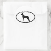 Great Dane Silhouette Black Sticker (Tasche)