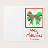 Great Dane Silhouette Christmas Dog Bow Geschenkma (Außenseite Aufgefaltet)