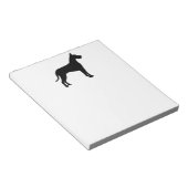 Great Dane Silhouette Notizblock (angewinkelt)