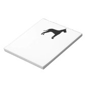 Great Dane Silhouette Notizblock (Rotiert)