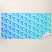 Great Dane Silhouette Pattern Strandtuch (Vorderseite)