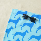 Great Dane Silhouette Pattern Strandtuch (Beispiel)