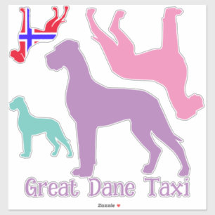 Great Dane Silhouette transparent Aufkleber