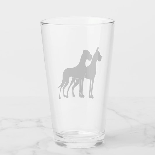 Great Dane Silhouetten Beer Glas (Rückseite)