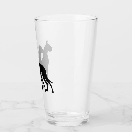 Great Dane Silhouetten Beer Glas (Links)