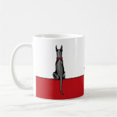 Great Dane Sit Black Kaffeetasse (Links)