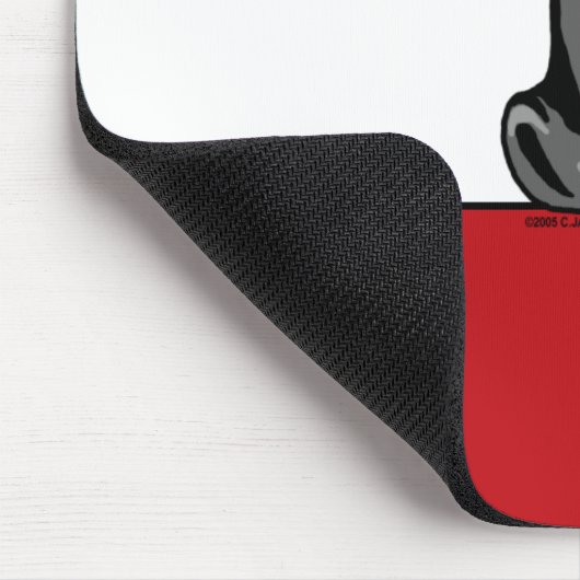 Great Dane Sit Black Mousepad (Ecke)