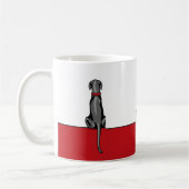 Great Dane Sit Black UC Kaffeetasse (Links)