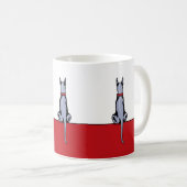 Great Dane Sit Blue Coffee Tasse (VorderseiteRechts)