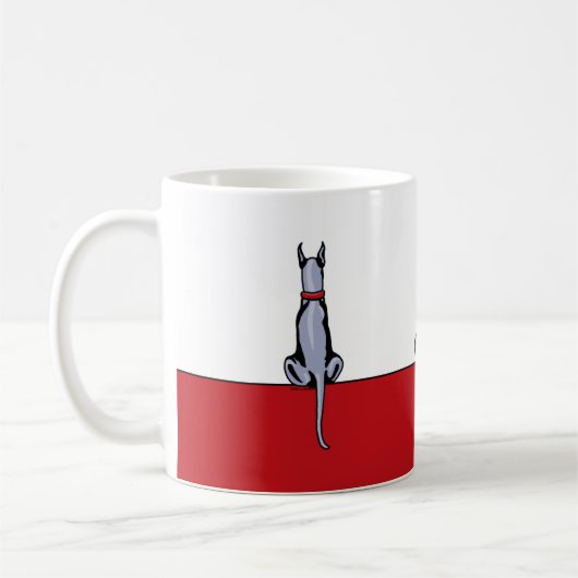 Great Dane Sit Blue Coffee Tasse (Links)