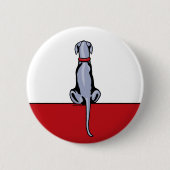 Great Dane Sit Blue UC Button (Vorderseite)