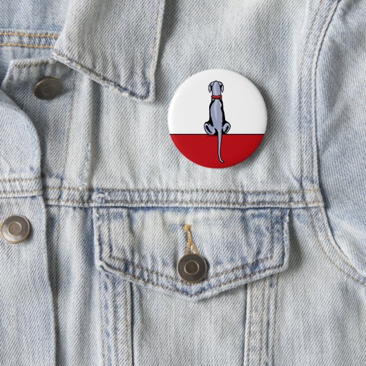 Great Dane Sit Blue UC Button (Beispiel)