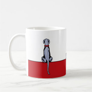 Great Dane Sit Blue UC Kaffee Tasse