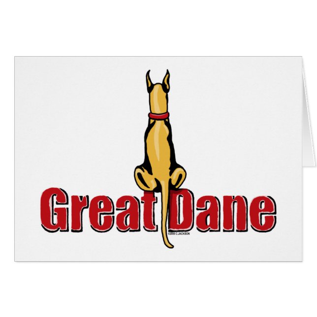 Great Dane Sit Fawn (Vorderseite (Horizontal))