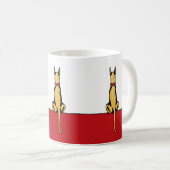 Great Dane Sit Fawn Kaffeetasse (VorderseiteRechts)