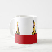 Great Dane Sit Fawn Kaffeetasse (Vorderseite Links)