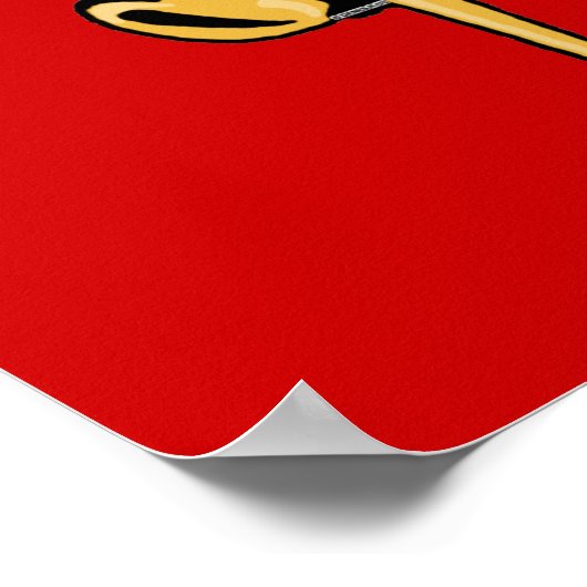 Great Dane Sit Fawn UC Poster (Ecke)