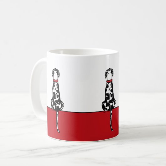 Great Dane Sit Harle UC Kaffeetasse (Vorderseite Links)