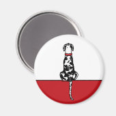 Great Dane Sit Harle UC Magnet (Vorderseite/Rückseite)