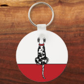 Great Dane Sit Harle UC Schlüsselanhänger (Vorderseite)