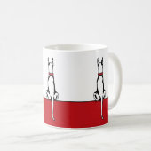 Great Dane Sit White Coffee Tasse (VorderseiteRechts)
