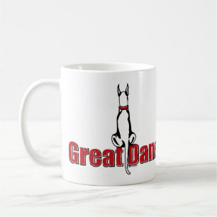 Great Dane Sit White Kaffeetasse
