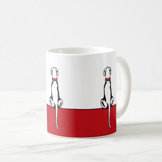 Great Dane Sit White UC Kaffeetasse (VorderseiteRechts)